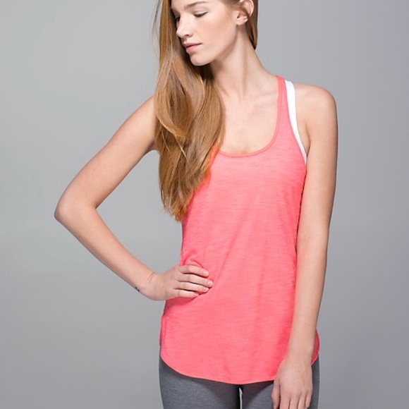 lululemon athletica Tops - • Lululemon • 105 Singlet Heathered Pink Lemonade